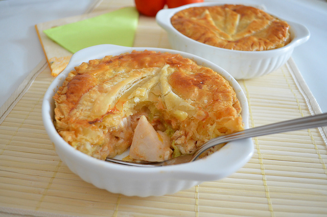 Individual chicken pies