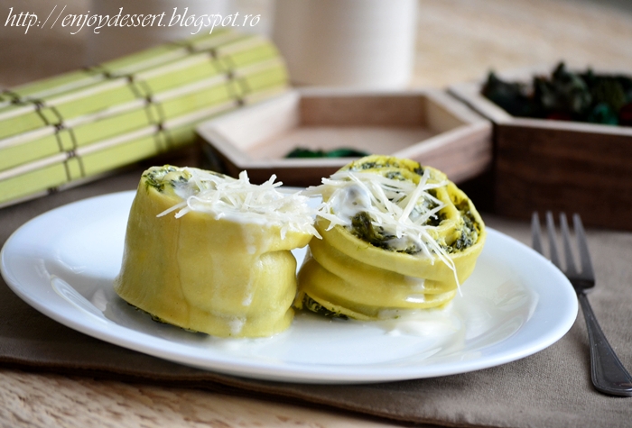 Rotolo di ricotta e spinaci – rulada cu urda si spanac