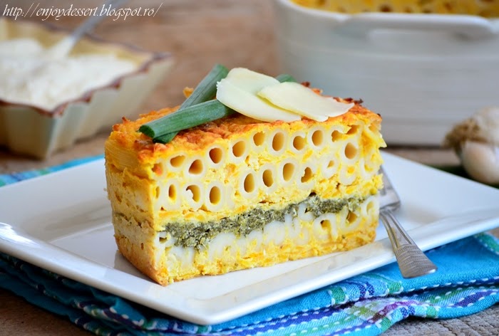 Pastitsio cu dovleac, spanac si branza feta