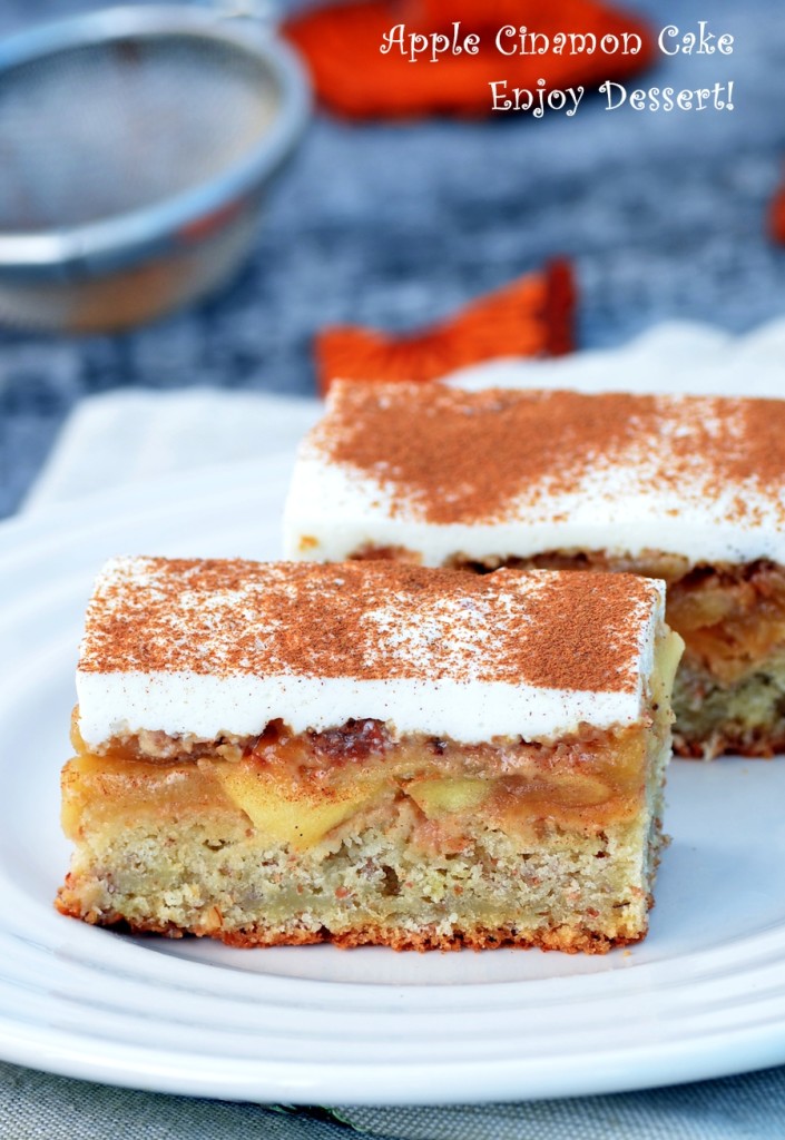 Prajitura cu mere, biscuiti si scortisoara