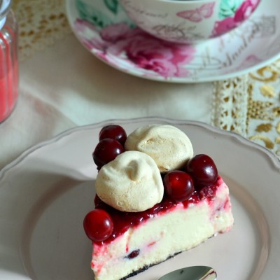 Cheesecake cu visine – fara coacere