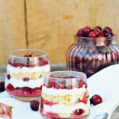 Cherry Cheesecake in a Jar