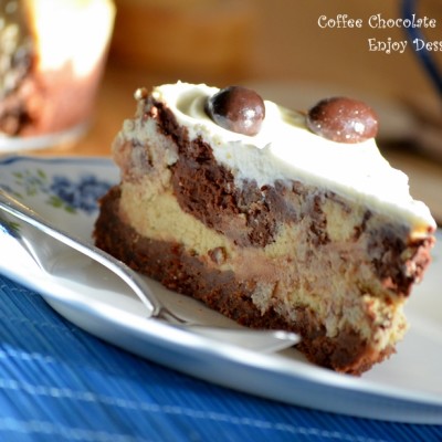 Coffe Cheesecake marmorat cu ciocolata