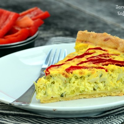 Quiche cu dovlecel si ardei