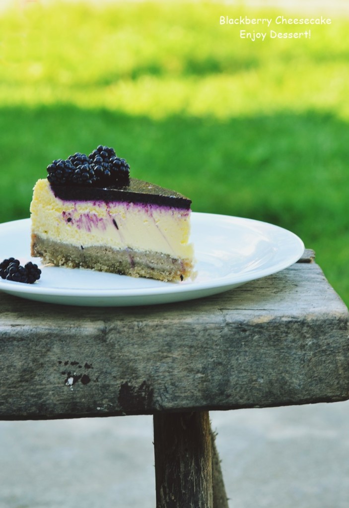 Cheesecake cu jeleu de mure si cimbrisor