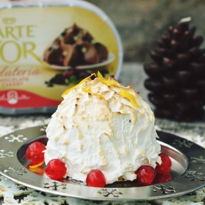 Baked Alaska cu lamaie si cirese